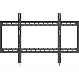 Heavy Duty Fixed TV Wall Mount for 60 in.-100 in. Flat Panel and Curved TVs UL Listed, Black