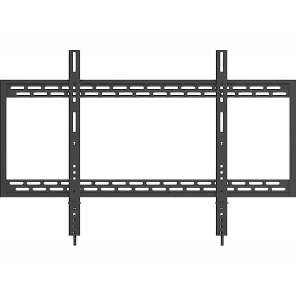 Heavy Duty Fixed TV Wall Mount for 60 in.-100 in. Flat Panel and Curved TVs UL Listed, Black