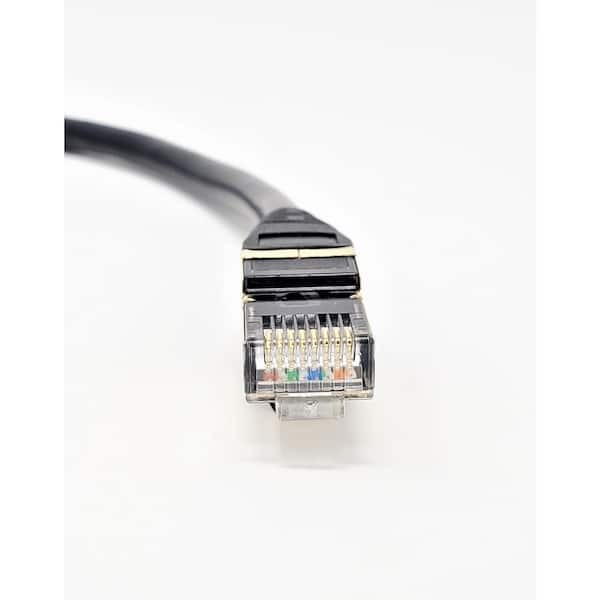 25 ft. CAT 8 SFTP 26AWG Double Shielded RJ45 Snagless Ethernet Cable Black