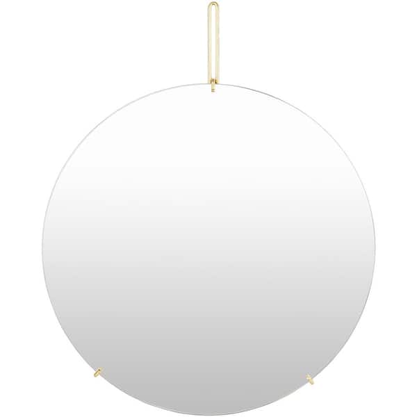 Livabliss Lucian 31 in. x 24 in. Gold Framed Decorative Mirror