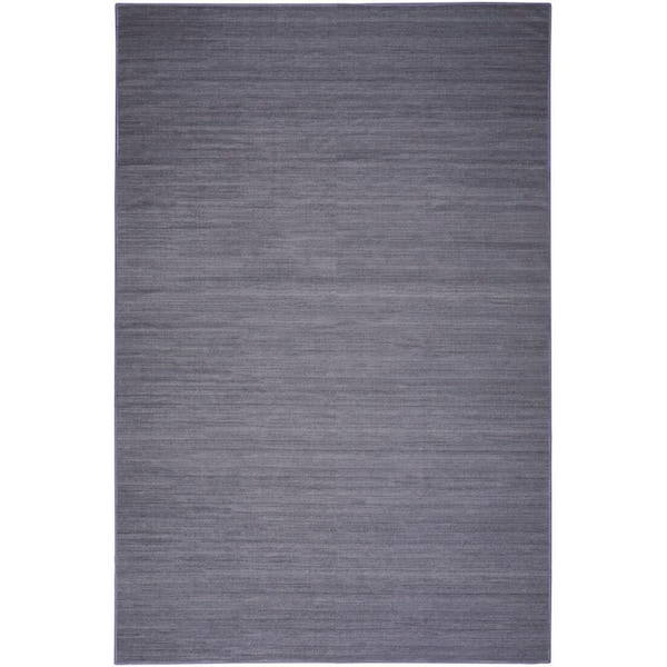 Nourison Washable Essentials Navy 5 ft. x 7 ft. All-over design Contemporary Area Rug