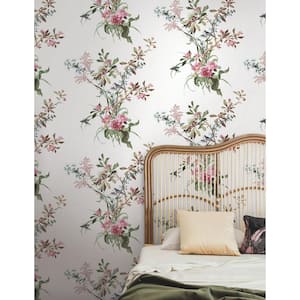 Wild Flowers Rose Peel and Stick Wallpaper