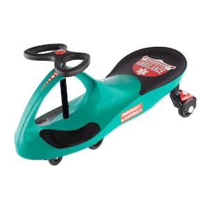 Ambulance Wiggle Car Ride-On Toy with No Batteries, Gears, or Pedals Just Twist, Wiggle, and Go - Green