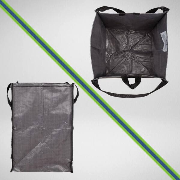 22 Gal. Grey Polypropylene Storage Tote Reusable Lawn and Leaf Trash Bag  (2-Count)