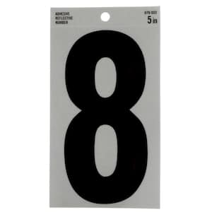 5 in. Mylar Reflective Self-Adhesive Number 8