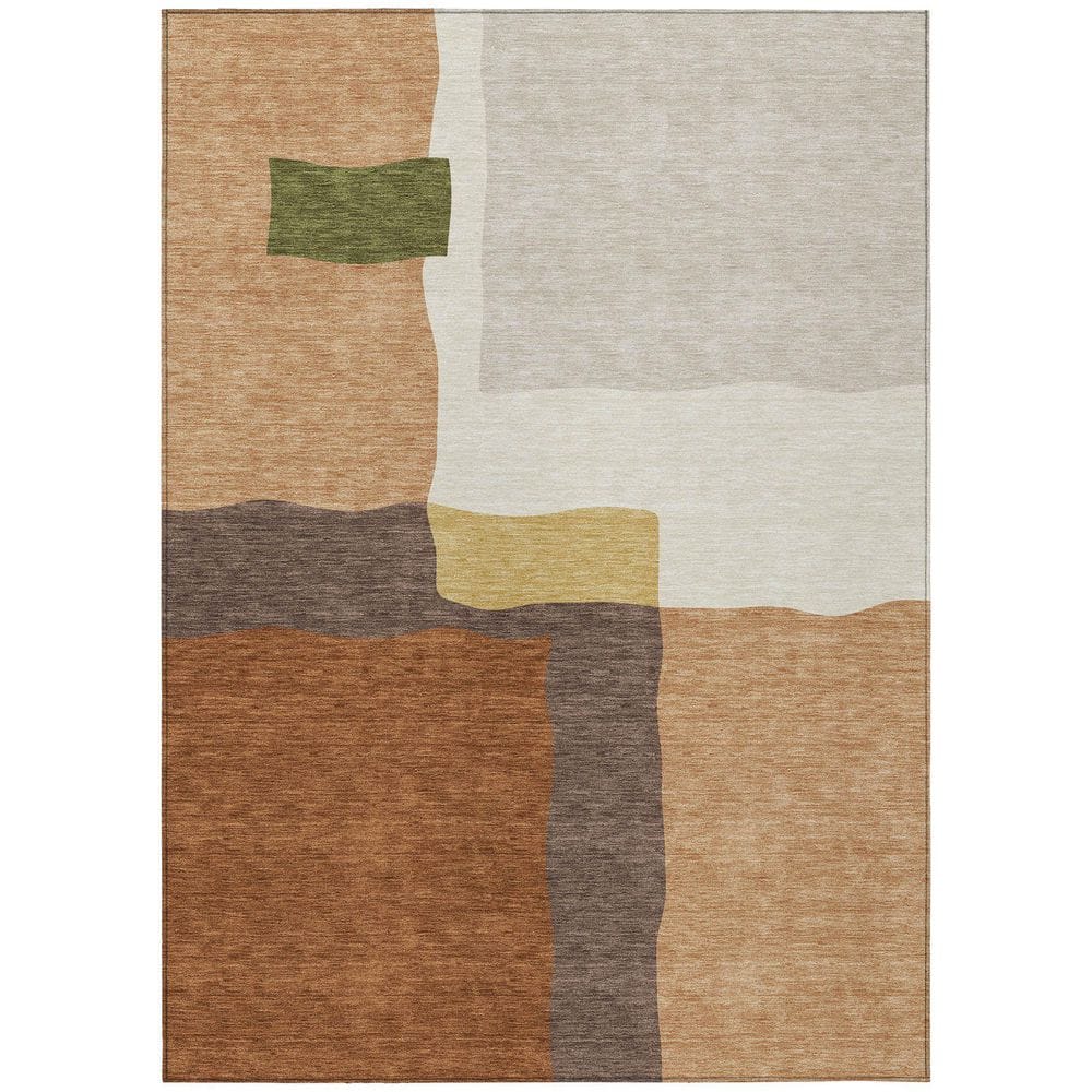 Chantille Machine Washable Indoor/Outdoor Abstract ACN2400 Copper 3 ft. x 5 ft. Area Rug price history on PriceWatchPro