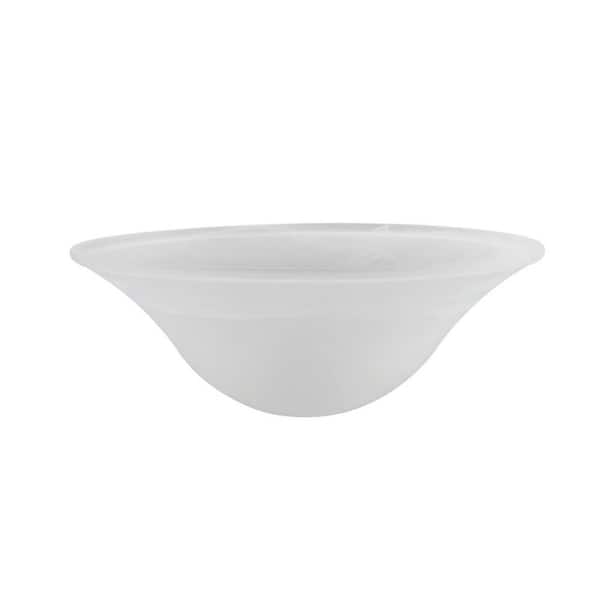 5 in. H x 13-3/4 in. Dia/Alabaster Glass Shade For Torchiere Lamp, Swag Lamp and Pendant