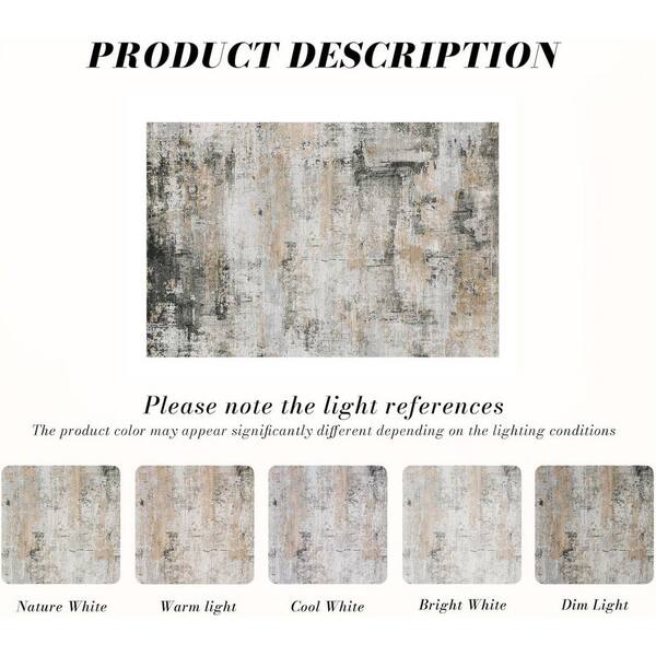 HaiiMeid Dusk Black/Gold 9 ft. x 12 ft. Washable Modern Abstract