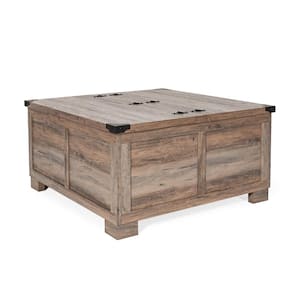 36 in. Gray Wash Square Engineered Wood Coffee Table