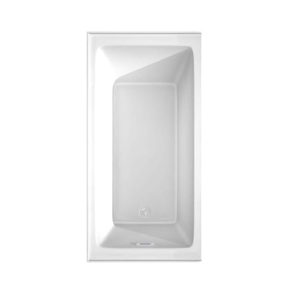 Grayley 60'' x 30'' White Acrylic Alcove Bathtub with Left-Hand Drain