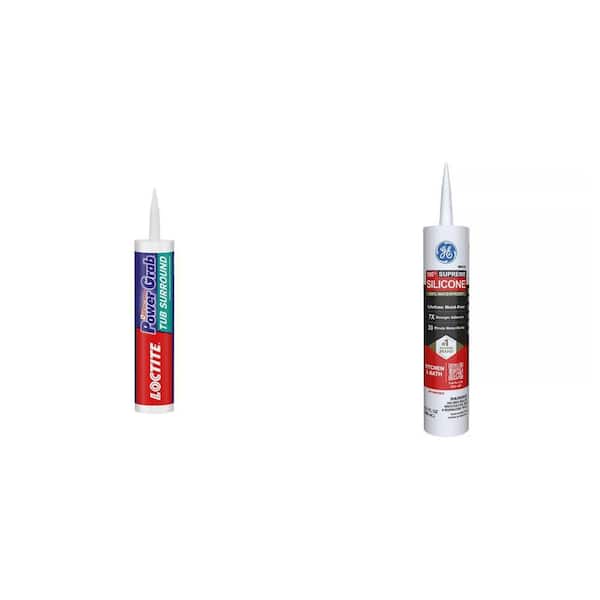 Power Grab 9 oz. Construction Adhesive and Supreme 10.1 oz Kitchen and Bath Sealant Combo