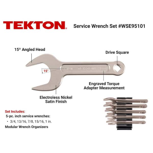 3/4-1 in. Service Wrench Set with Modular Organizers (5-Piece)
