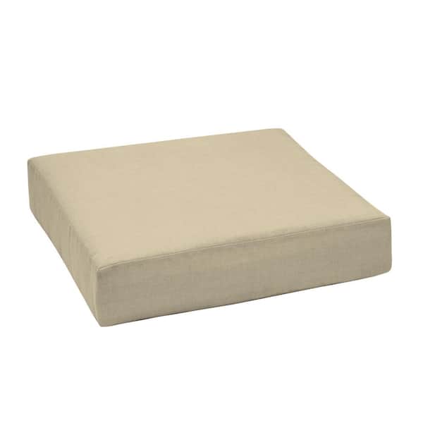 ARDEN 24 in. x 24 in. Outdoor Lounge Chair Cushion in Tan Leala