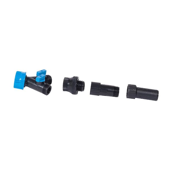 DIG Drip zone Faucet Connection Kit with a 2-Way Splitter, Backflow Device and 25 PSI Pressure Regulator