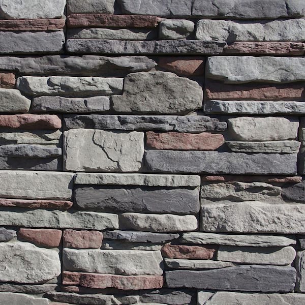 M-Rock P-Series 5 in. x 20 in. Nottoway Ledge Stone Concrete Stone Veneer (100 sq. ft./Crate)