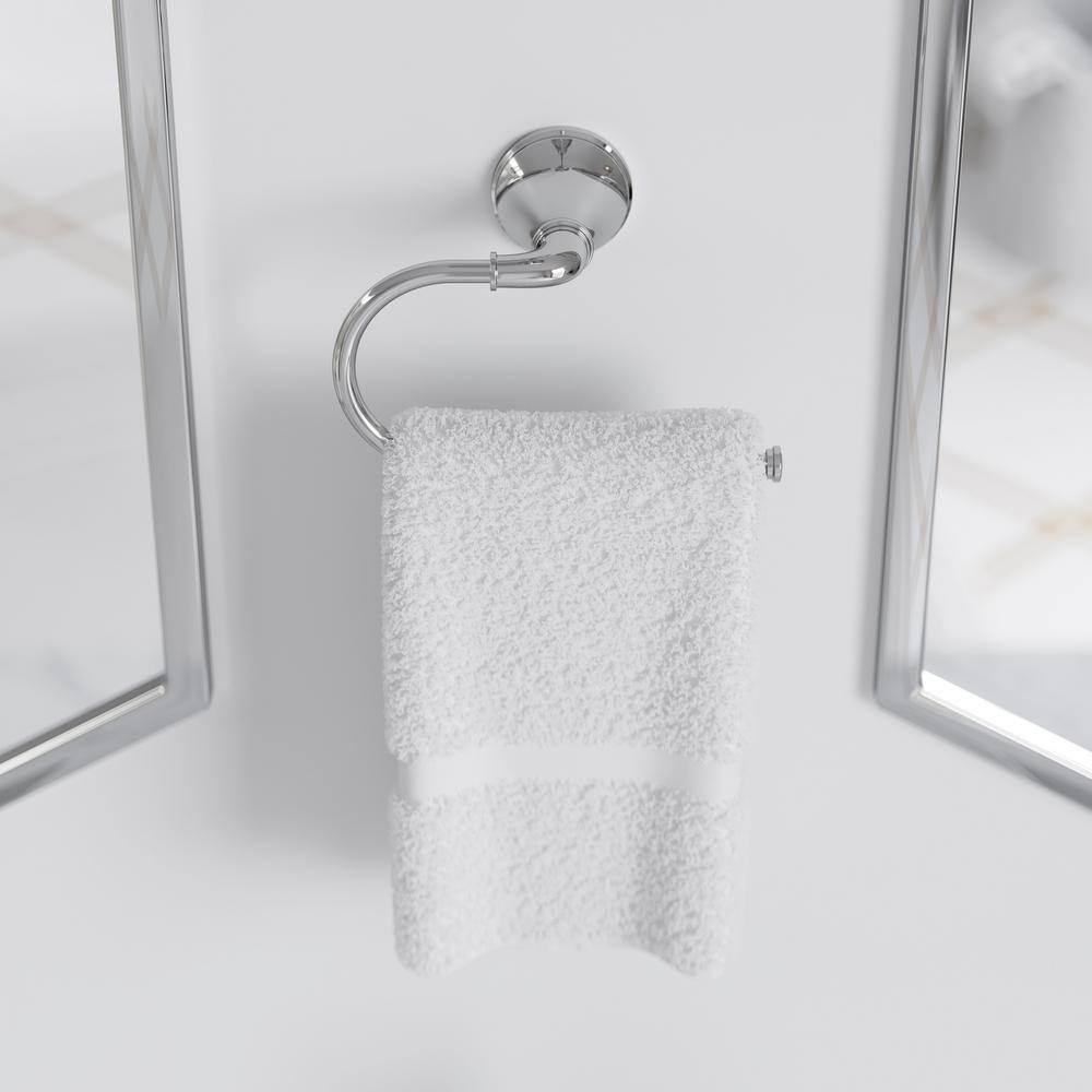 Polished Chrome Wall Mounted Open Towel Ring