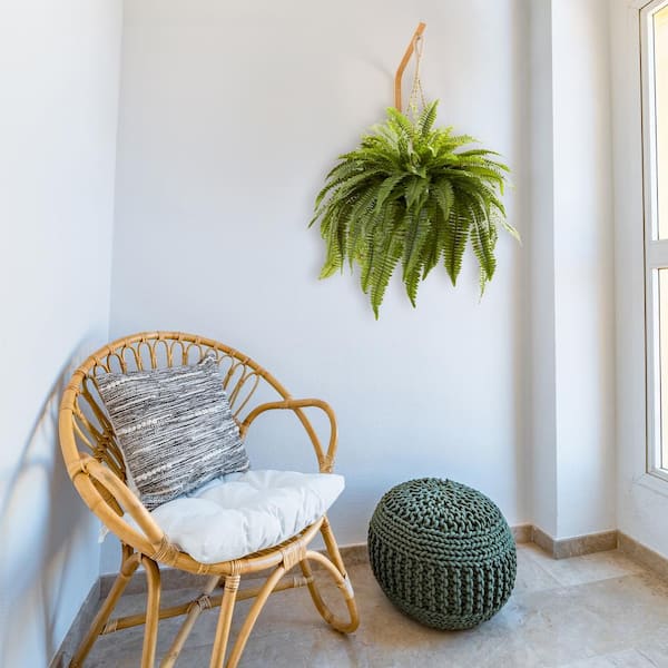 Artificial Double Giant Boston Fern Hanging Basket