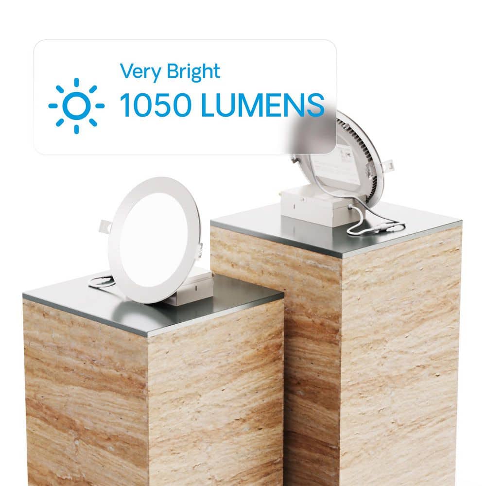 6'' White Aluminum LED Canless Recessed Lighting Kit