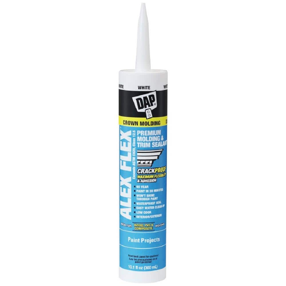 DAP ALEX FLEX 10.1 oz. White Premium Molding and Trim Sealant 18542 ...