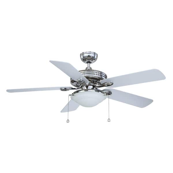 Designers Choice Collection 52 in. Polished Nickel Ceiling Fan