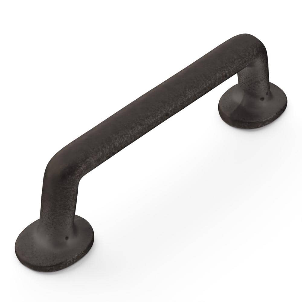 Matte Black Iron Bar Cabinet Pull with Mounting Hardware