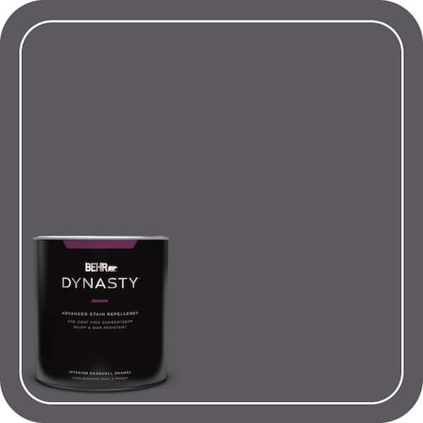 BEHR DYNASTY 1 qt. #MQ5-02 Dark Shadows One-Coat Hide Eggshell Enamel Interior Stain-Blocking Paint & Primer