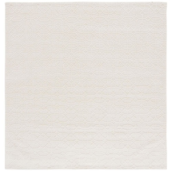SAFAVIEH Audrey 6 ft. x 6 ft. Ivory Classic Textured square Area Rug