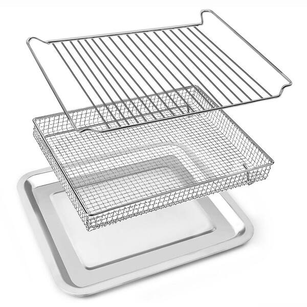 Stainless Steel Silver Air Fryer Oven Wire Rack Cooking Rack for Cuisinart TOA-95 Convection Toaster Oven