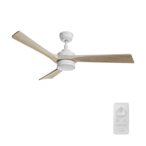 Serendipity 52 in. Color Changing Integrated LED Indoor Matte White 10-Speed DC Ceiling Fan with Light Kit and Remote