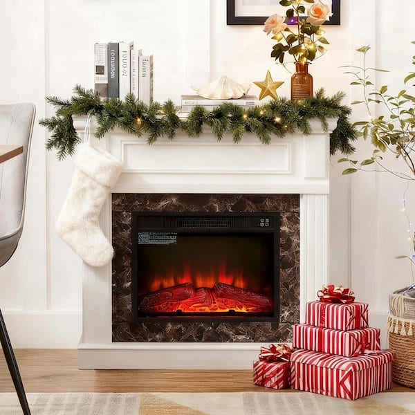 FESTIVO 36 in. Freestanding Electric Fireplace in White FFP24245