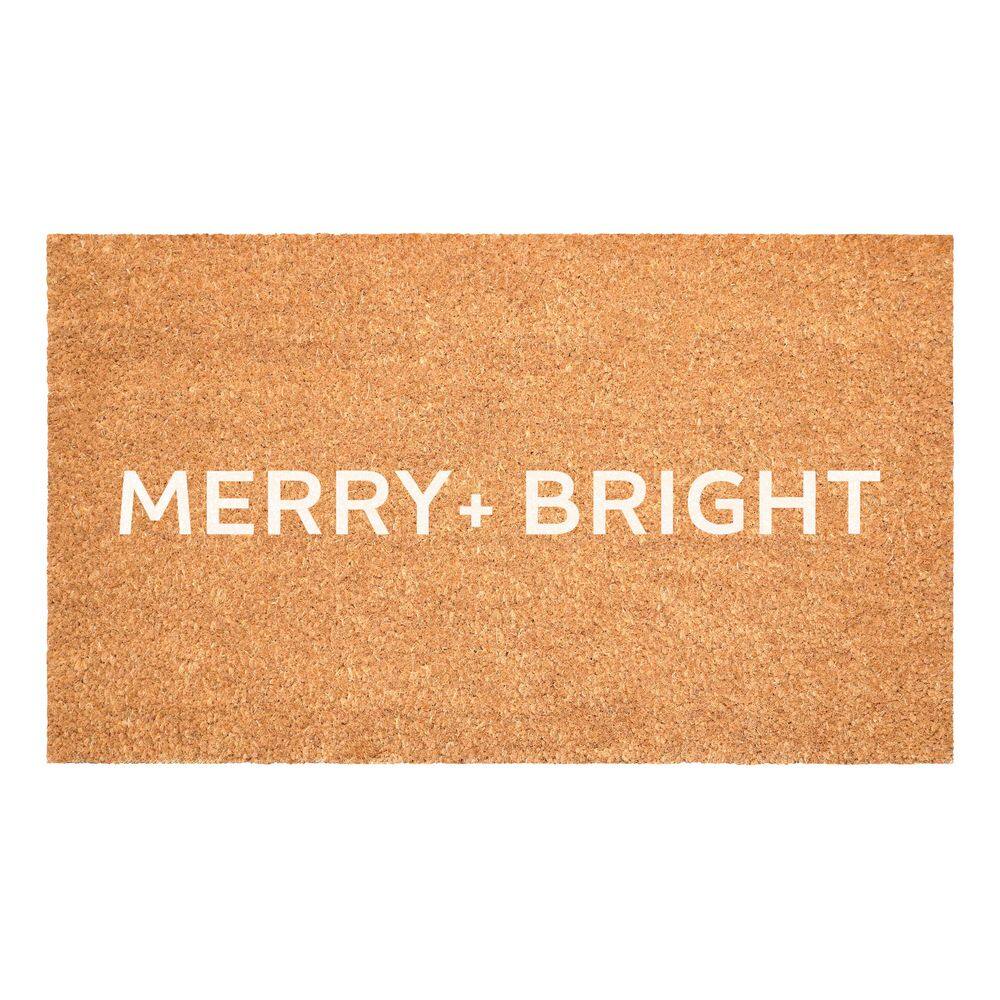 White Ultra Modern Merry & Bright 17 in. X 29 inIndoor Outdoor Door Mat price history on PriceWatchPro