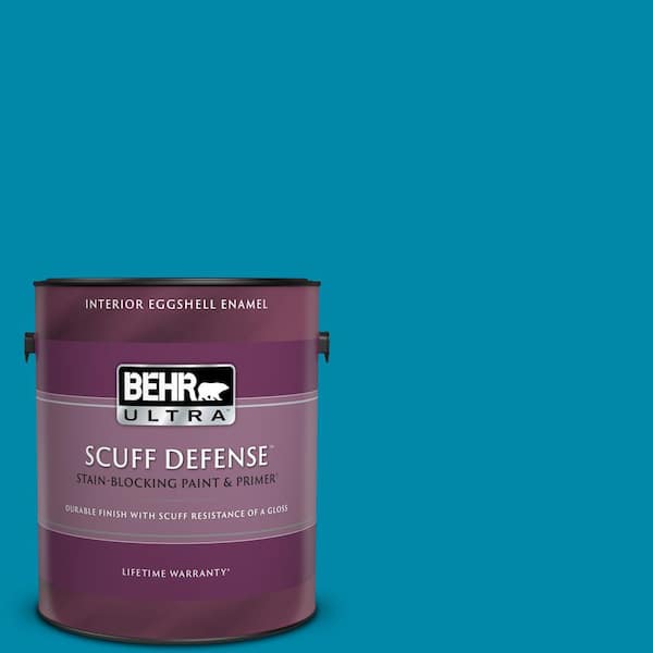BEHR ULTRA 1 gal. #P490-6 Hacienda Blue Extra Durable Eggshell Enamel Interior Paint & Primer