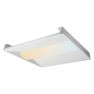 2 ft. x 2 ft. 390-Watt Equivalent LED White Troffer Light Selectable CCT Dimmable UL Listed