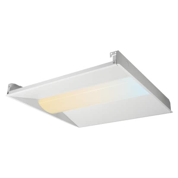 Sunlite 2 ft. x 2 ft. 390-Watt Equivalent LED White Troffer Light Selectable CCT Dimmable UL Listed