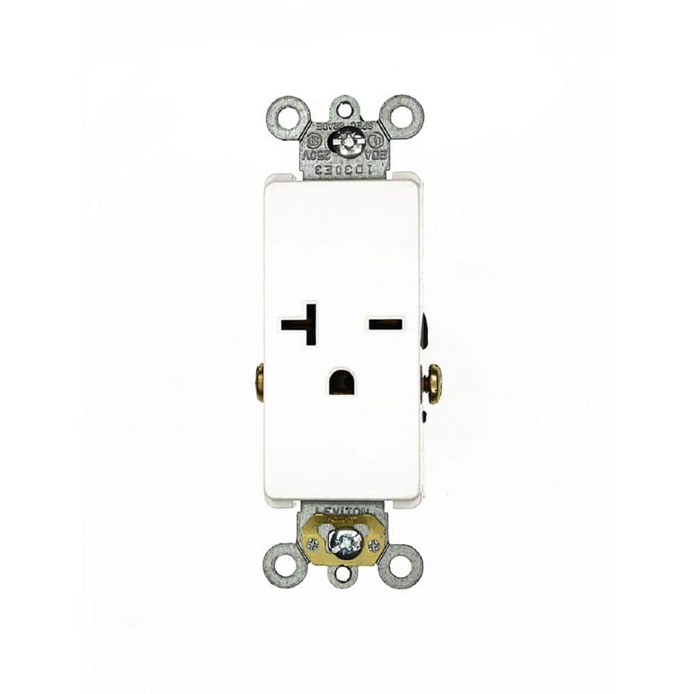 Leviton Decora 20 Amp Plus Commercial Grade Self Grounding Single