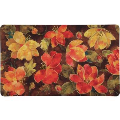 SIXHOME Floral Kitchen Rugs Cushioned Anti Fatigue Kitchen Mat 1/2