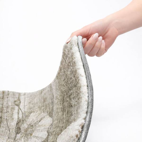 Dream Shag Premium Machine Washable Abstract ADS712 Taupe 3 ft. x 4 ft. Area Rug