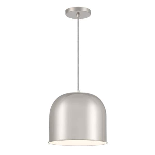 Minka Lavery Vantage 1-Light Brushed Nickel Metal Shade Pendant