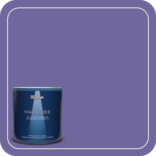 BEHR MARQUEE 1 qt. #630B-7 Pandora Satin Enamel Interior Paint & Primer