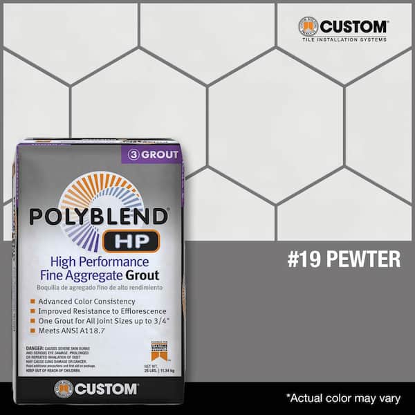 Polyblend HP #19 Pewter 25lb High Performance Fine Aggregate Grout
