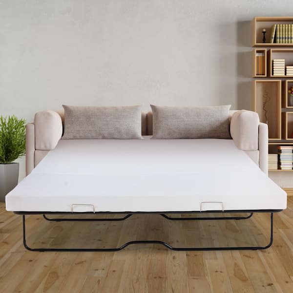 Foldable Sofa Bed Replacement Mattress Memory Foam 4 in. Pull Out Sofa Bed Mattress Full Size, Sofa Not Included