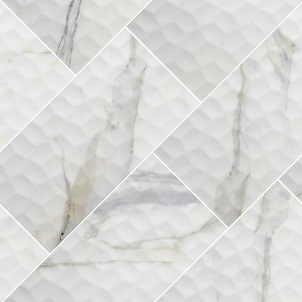 MSI Adella Viso Calacatta 12 in. x 24 in. Ceramic Matte Marble Look Wall Tile (840 sq. ft./Pallet)