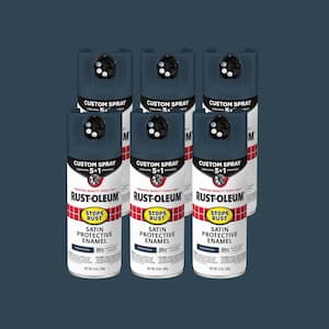 12 oz. Custom Spray 5-in-1 Satin Midnight Blue Spray Paint (Case of 6)