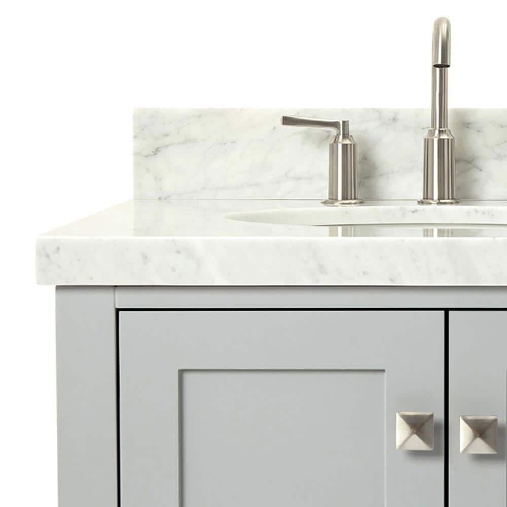 Cambridge 37" Gray Marble Top Single Sink Vanity