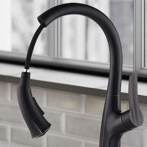 Commercial Single-Handle Pull-Down Sprayer Kitchen Faucet with Spot Resistant in Oil Rubbed Bronze