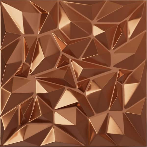 Ekena Millwork 19-5/8-in W x 19-5/8-in H Leto EnduraWall Decorative 3D Wall Panel Copper