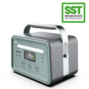 Solid-State Portable Power Station, 660W /920W Peak, Push-Button Start Battery Generator for Outdoor, Home, Camping