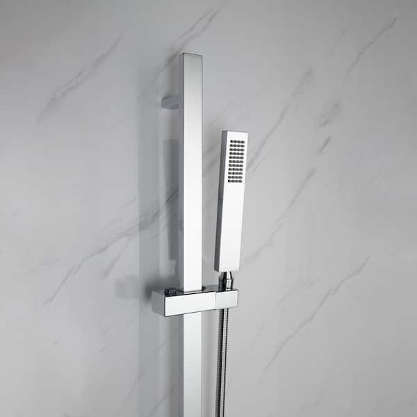 Lexora Cero 1-Spray Tub and Shower Faucet Combo with Square