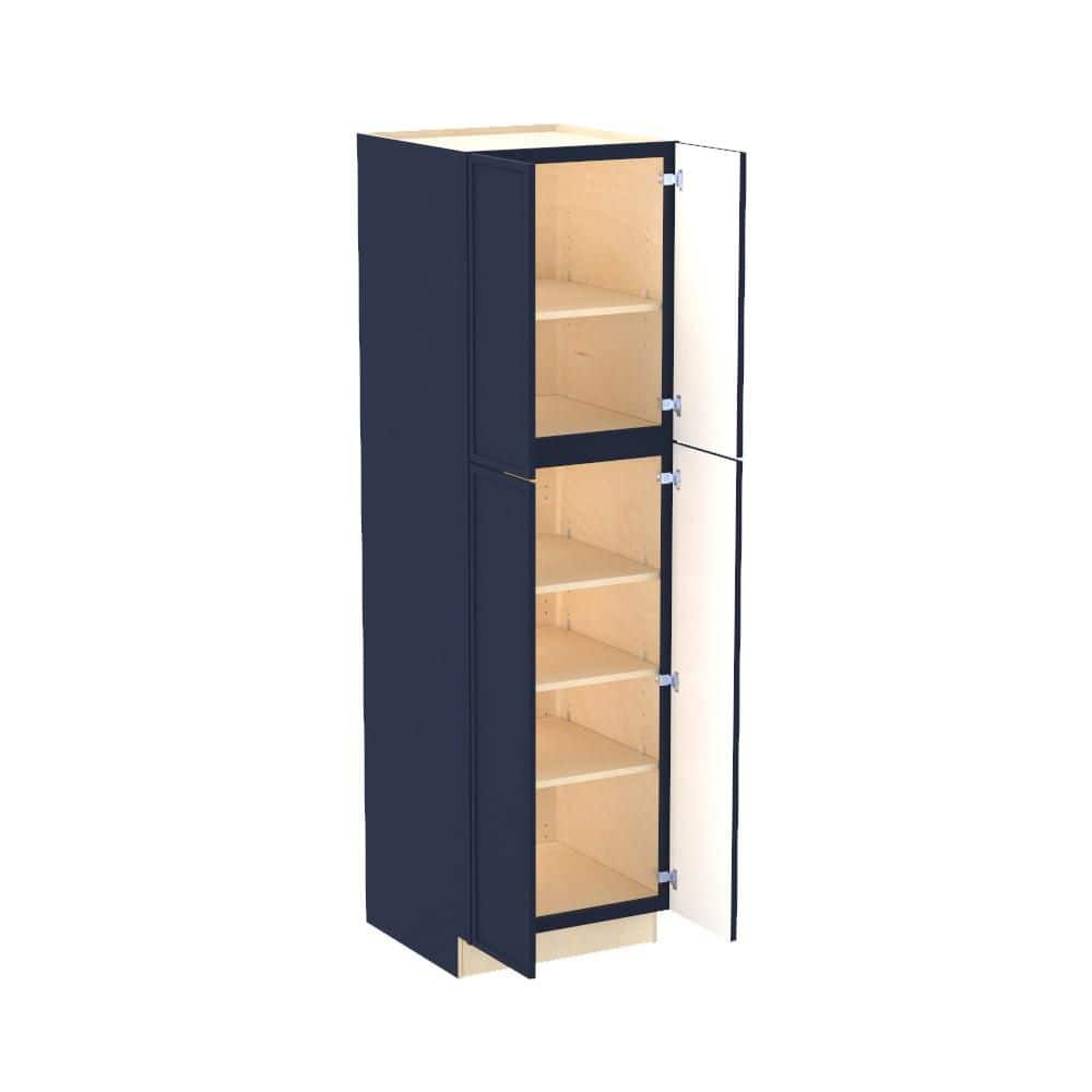 Franklin 24 in. W x 24 in. D x 84 in. H Assembled Plywood Pantry Kitchen Cabinet in Vessel Blue with Soft Close price history on PriceWatchPro