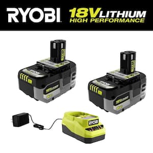 ONE+ 18V Lithium-Ion Charger with 6.0 Ah HIGH PERFORMANCE Battery (2-Pack)